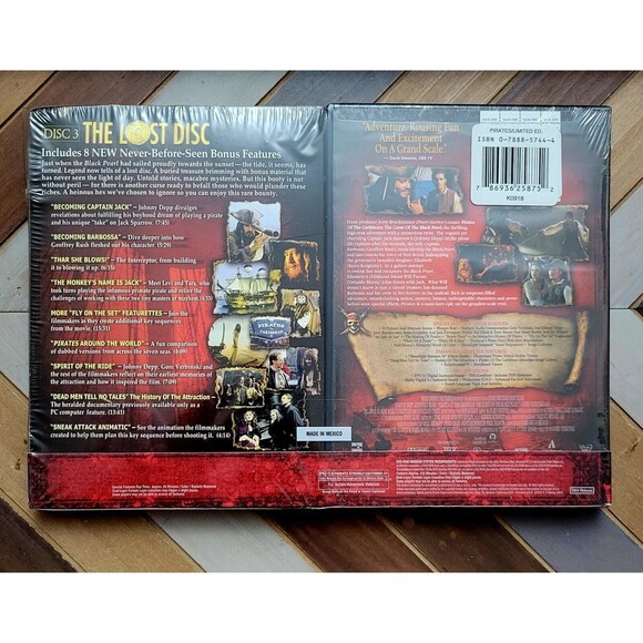 Pirates of the Caribbean: Curse of Black Pearl + Lost Disc (DVD, 2004) Gift Set - Picture 4 of 6